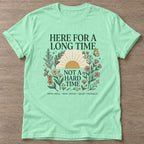 Mint Green Long Time Energy T-shirt — longevity training design, for women over 40