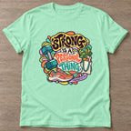 Mint Green Strong Personal Thing T-shirt — body positive design, for every body in the gym