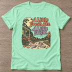Mint Green Fresh Air Fright T-shirt — walking club design, for women who walk