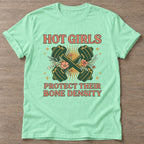Mint Green Hot Girls Lift T-shirt — weightlifting design, for women who lift