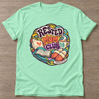 Mint Green Rested Mom Club T-shirt — rest and recovery design, for women who train
