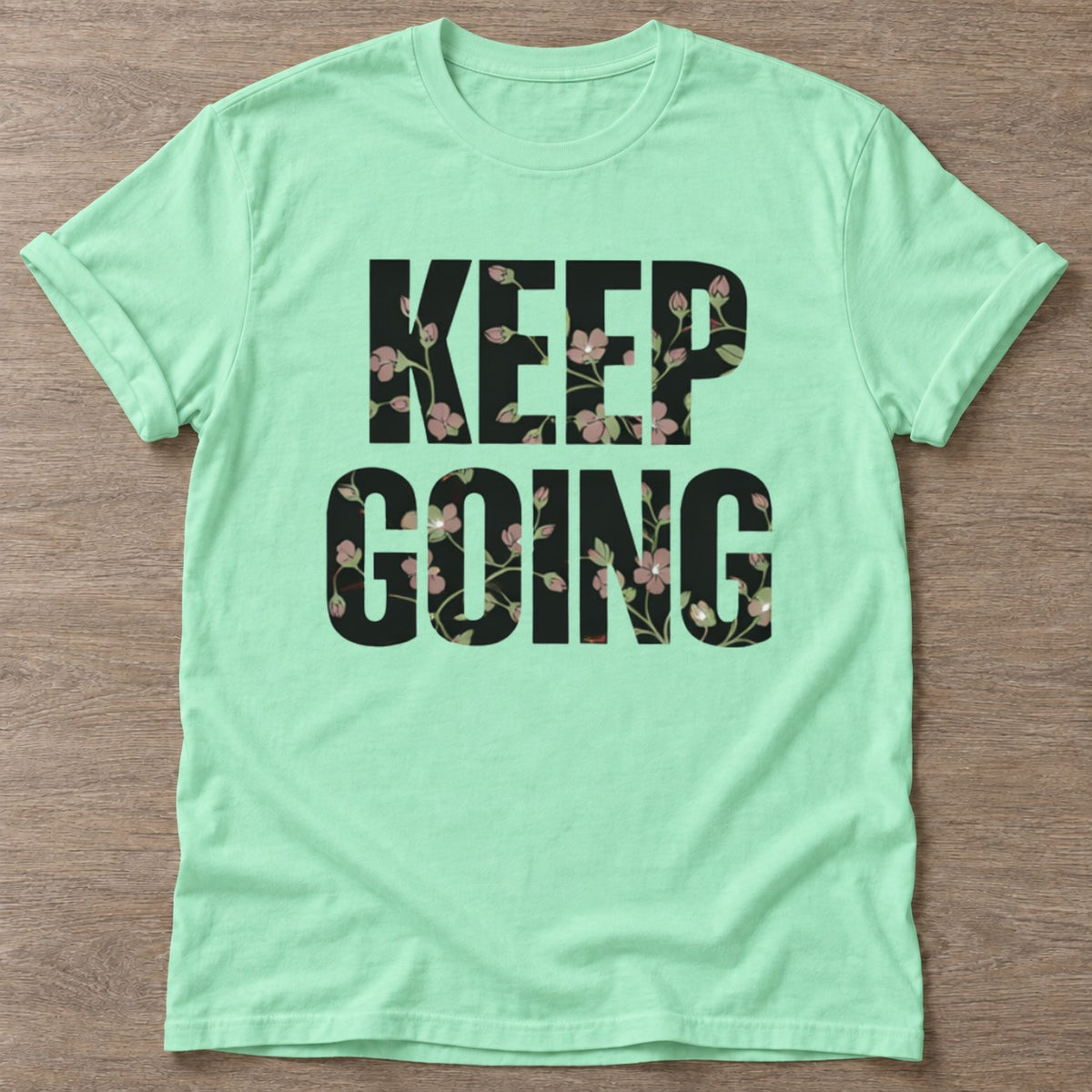 Mint Green Growth Mode T-shirt — growth mindset design, for women building a habit