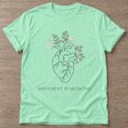 Mint Green Bloom Within T-shirt — floral strength design, for women who train