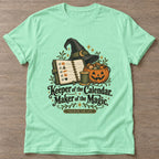 Mint Green Witch's Appointment Book T-shirt — everyday workout design, for women who move