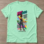 Mint Green Laundry Counts Too T-shirt — funny gym slogan, for women who train and laugh about it