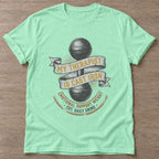 Mint Green Cast Iron Therapy T-shirt — weightlifting design, for women who lift