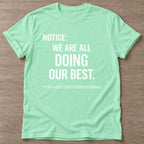 Mint Green Notice T-shirt — rest and recovery design, for women who train