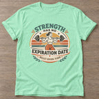 Mint Green Forever Strong T-shirt — longevity training design, for women over 40