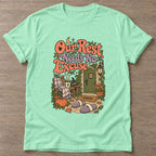 Mint Green Rest Without Apology T-shirt — rest and recovery design, for women who train