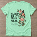 Mint Green Strong And Gentle T-shirt — rest and recovery design, for women who train