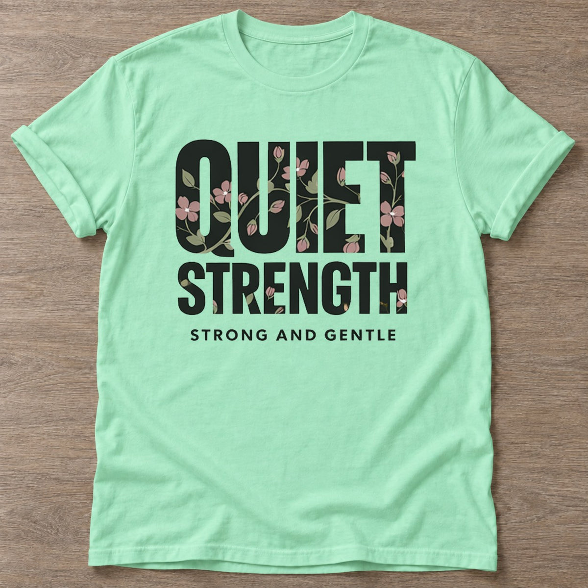 Mint Green Gentle Force T-shirt — rest and recovery design, for women who train