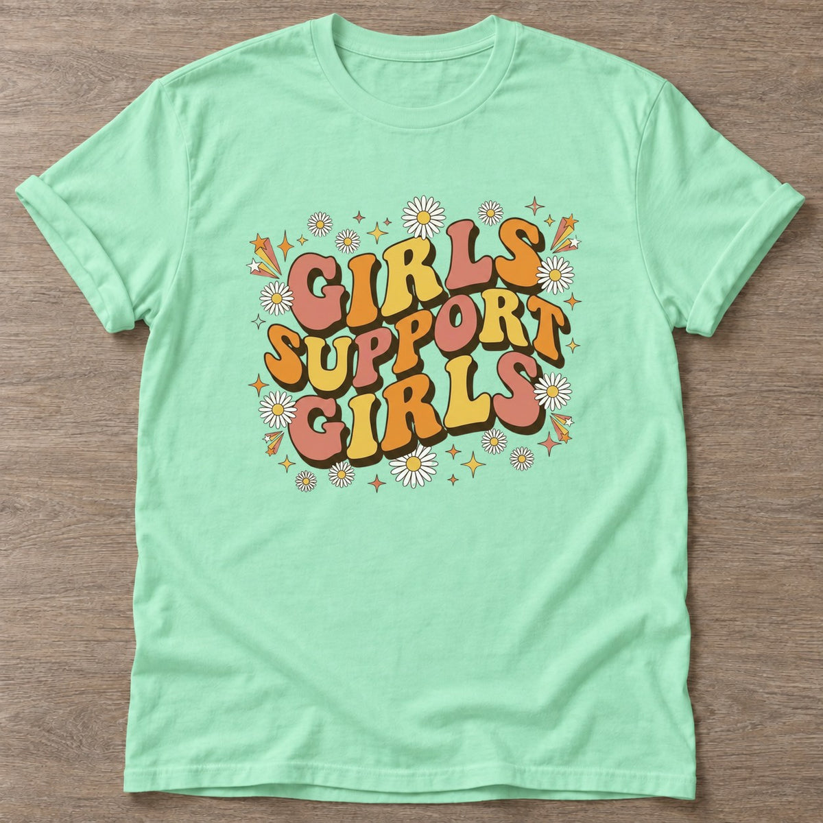 Mint Green Sisterhood Vibes T-shirt — gym club design, for women who train together