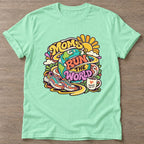 Mint Green Run The World T-shirt — running design, for women who run