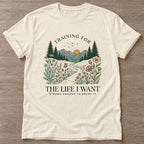 Natural Enjoy The Climb T-shirt — motivational slogan design, for women who train