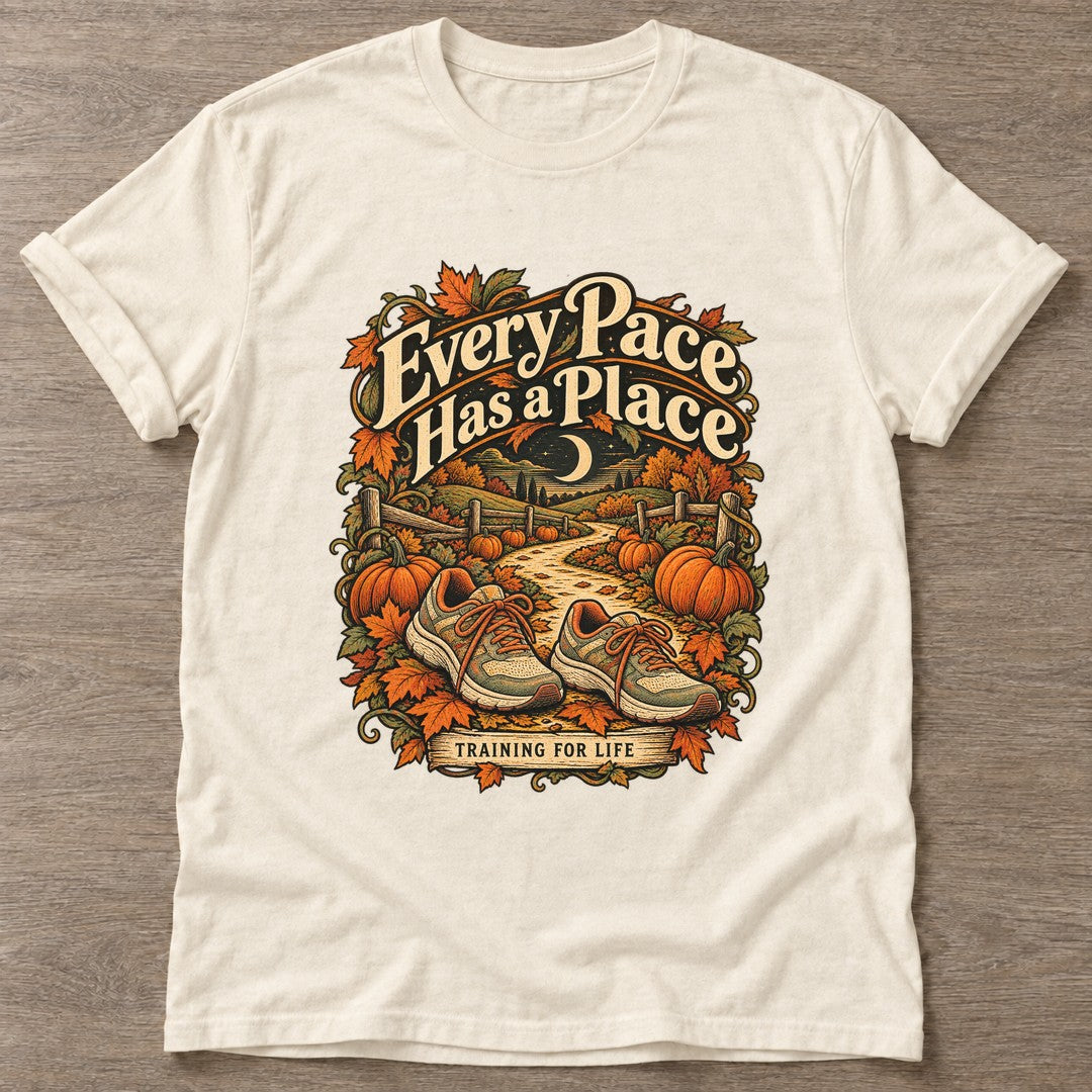 Natural Every Pace T-shirt — walking club design, for women who walk