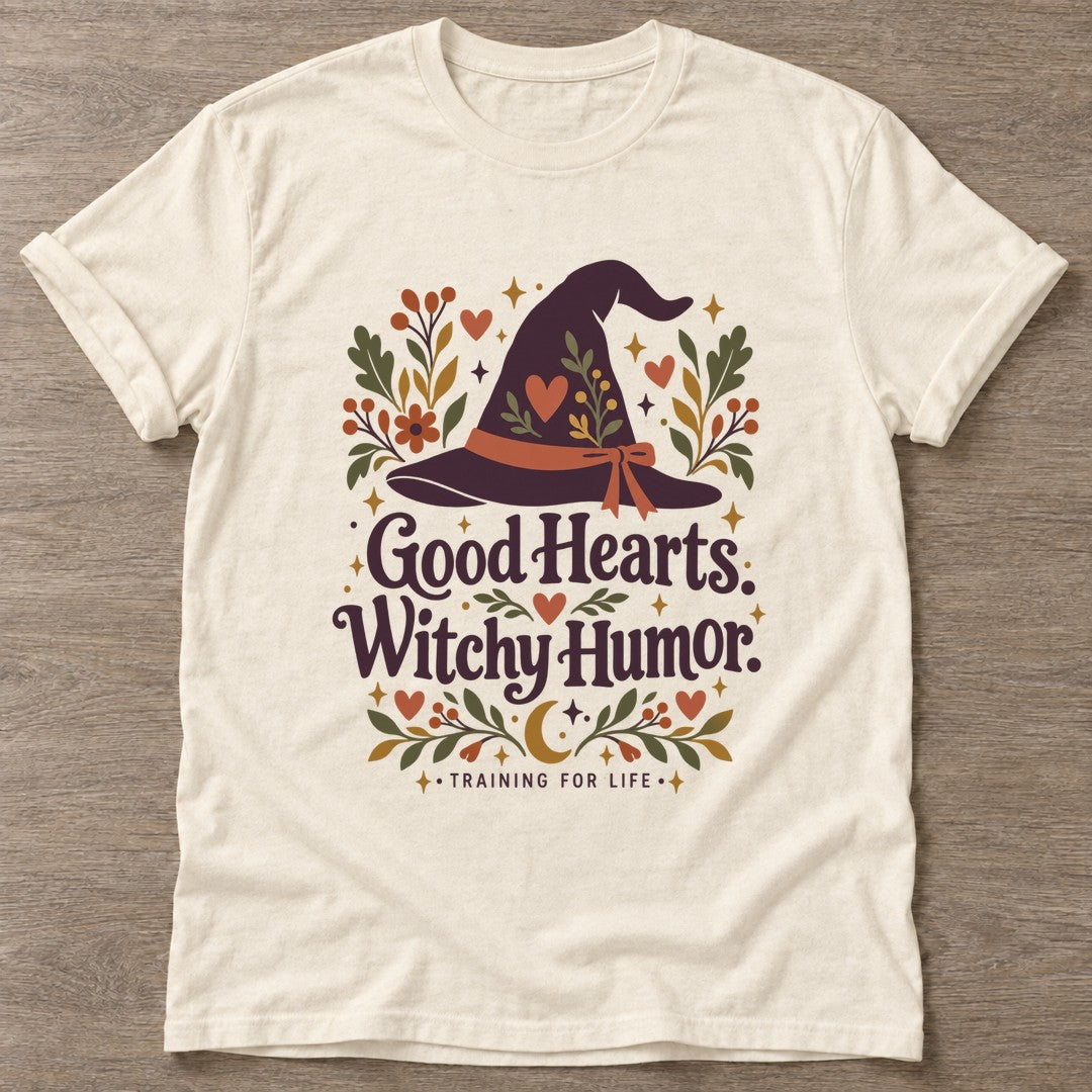 Natural Witchy Humor T-shirt — funny gym slogan, for women who train and laugh about it