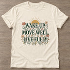 Natural Bloom Awake T-shirt — floral strength design, for women who train