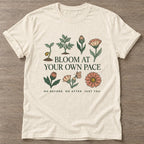 Natural Own Pace T-shirt — motivational slogan design, for women who train