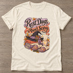 Natural Autumn Comfort Witch T-shirt — rest and recovery design, for women who train