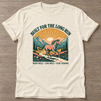 Natural Long Run Horse T-shirt — running design, for women who run