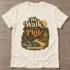 Natural Plot Training T-shirt — funny gym slogan, for women who train and laugh about it