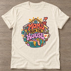 Natural Household Hustle T-shirt — funny gym slogan, for women who train and laugh about it