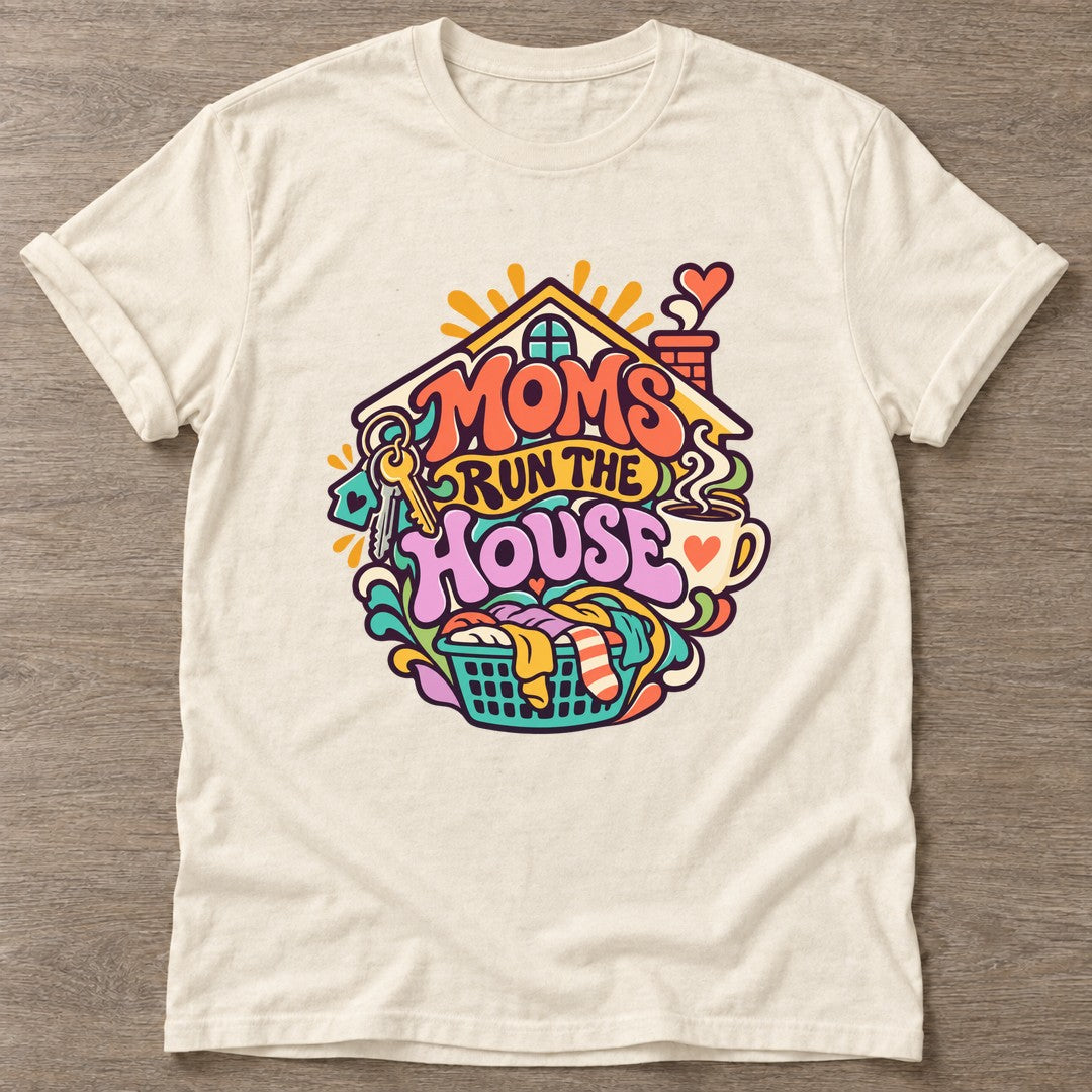 Natural Household Hustle T-shirt — funny gym slogan, for women who train and laugh about it