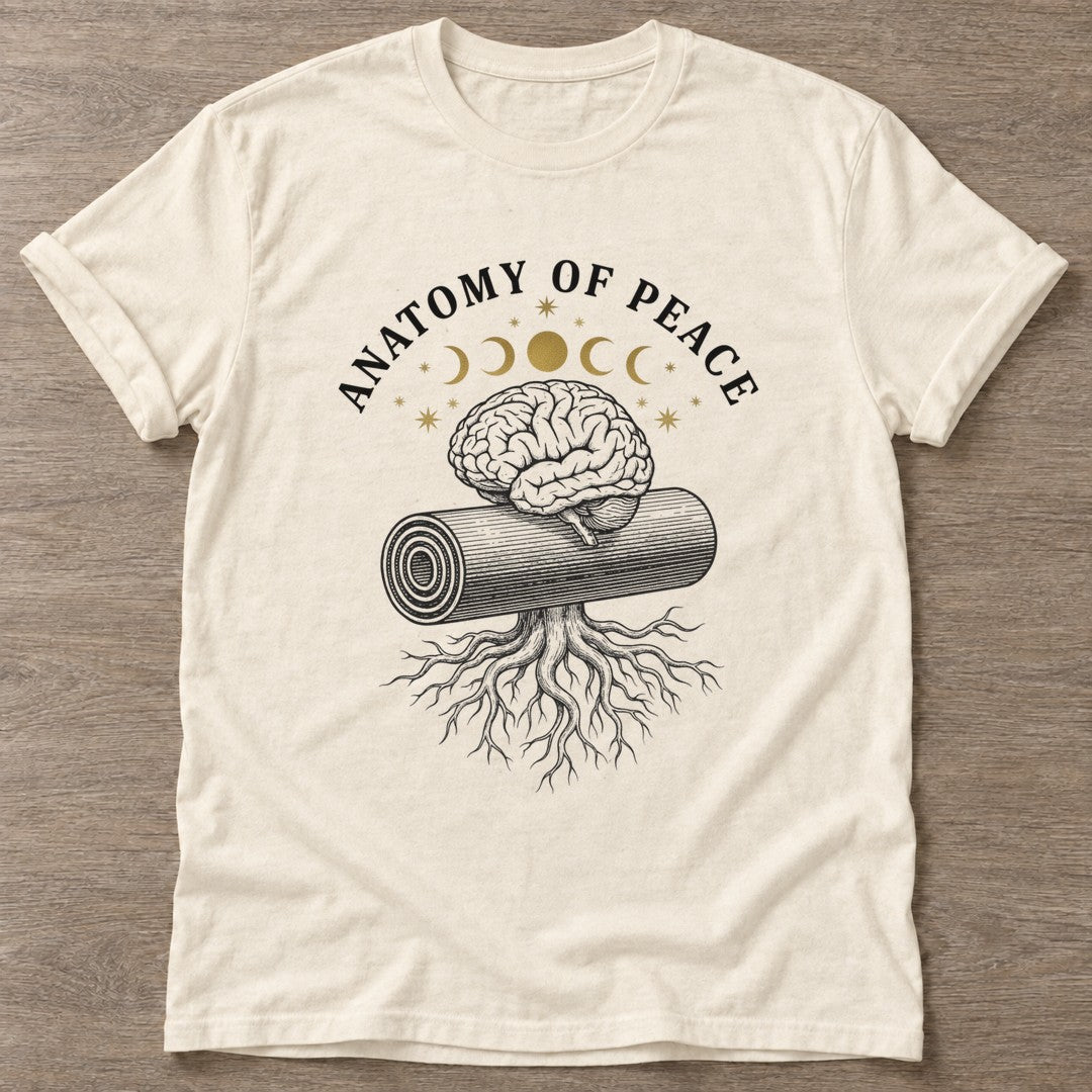 Natural Mindful Growth T-shirt — growth mindset design, for women building a habit