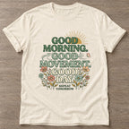Natural Morning Ritual T-shirt — rest and recovery design, for women who train