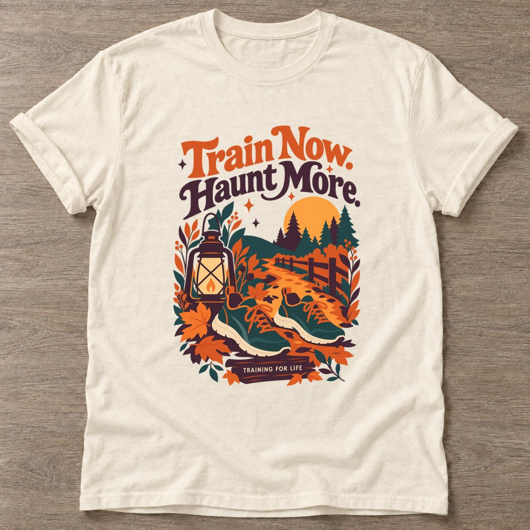 Natural Autumn Hustle T-shirt — motivational slogan design, for women who train