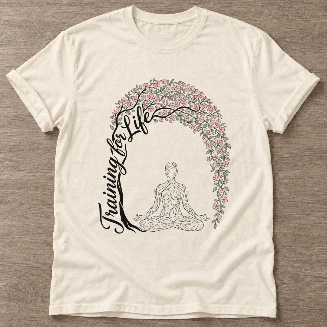 Natural Tending Your Life T-shirt — growth mindset design, for women building a habit