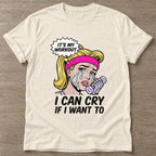 Natural Sweat Tears T-shirt — funny gym slogan, for women who train and laugh about it