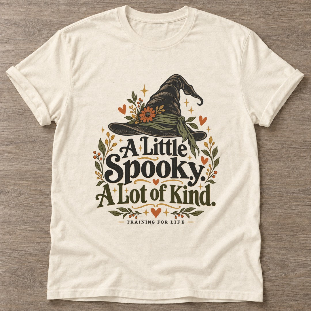 Natural Spooky A Lot T-shirt — funny gym slogan, for women who train and laugh about it