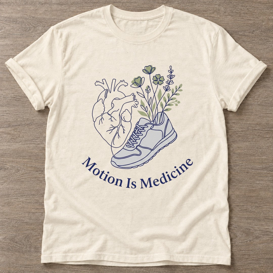Natural Heartbeat Run T-shirt — running design, for women who run