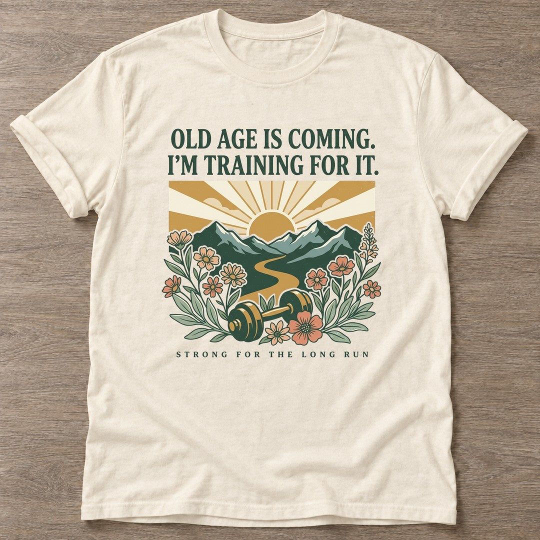 Natural Long Run Strong T-shirt — longevity training design, for women over 40