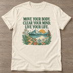 Natural Motion Brings Clarity T-shirt — everyday workout design, for women who move