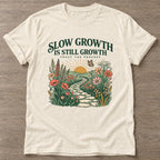 Natural Blooming Path T-shirt — floral strength design, for women who train