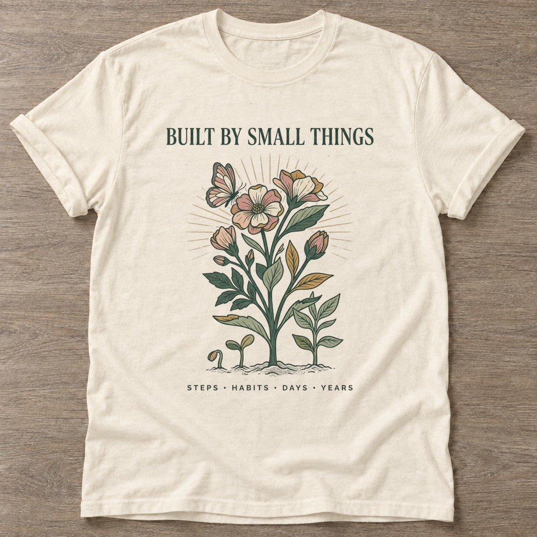 Natural Bloom From Within T-shirt — floral strength design, for women who train