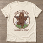 Natural Zen Gains T-shirt — funny gym slogan, for women who train and laugh about it