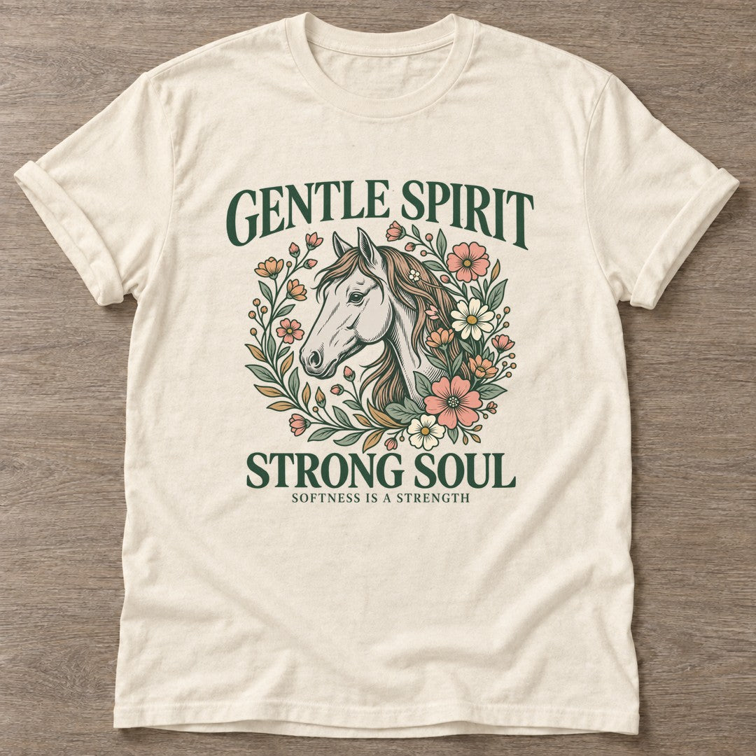 Natural Softness Is Strength T-shirt — rest and recovery design, for women who train