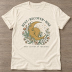 Natural Celestial Recovery T-shirt — rest and recovery design, for women who train
