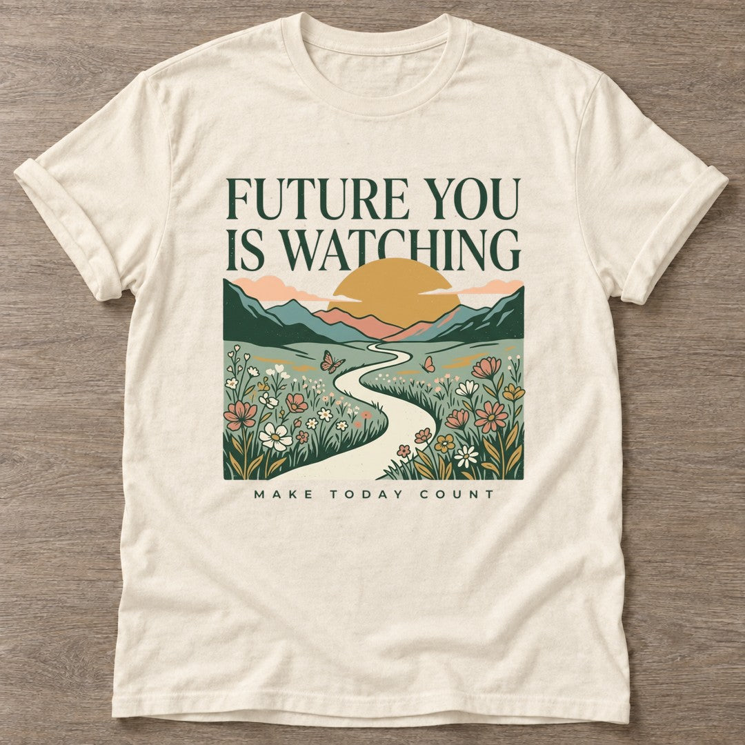 Natural Seize The Moment T-shirt — motivational slogan design, for women who train