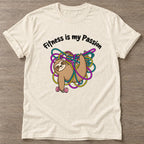 Natural Sloth T-shirt — funny gym slogan, for women who train and laugh about it