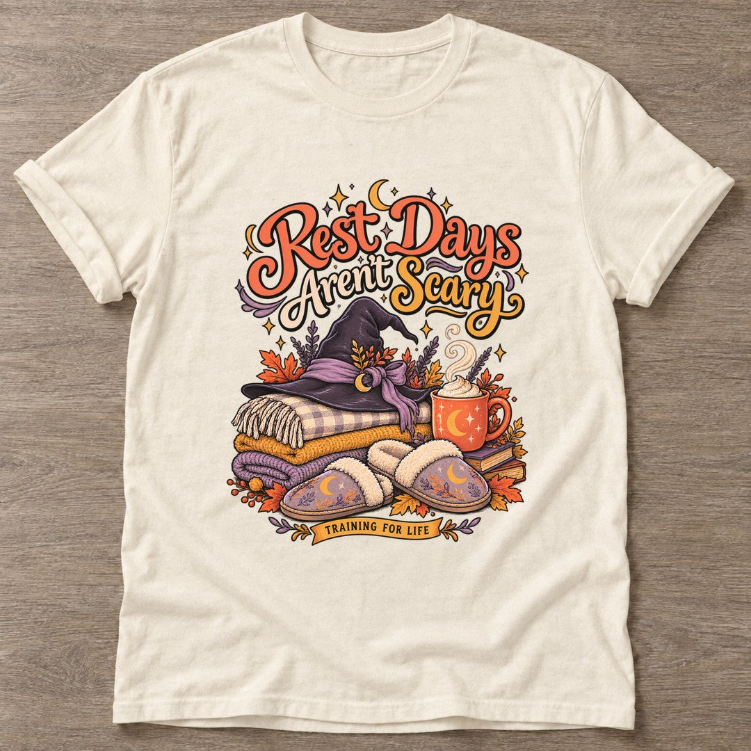 Natural Cozy Witch Era T-shirt — funny gym slogan, for women who train and laugh about it