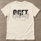 Natural Floral Gains T-shirt — floral strength design, for women who train