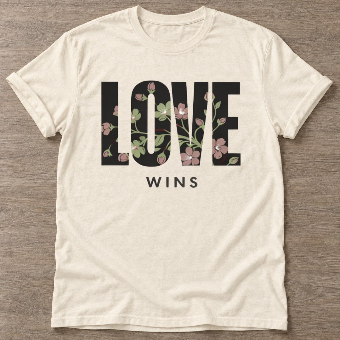 Natural Bloom Wins T-shirt — floral strength design, for women who train