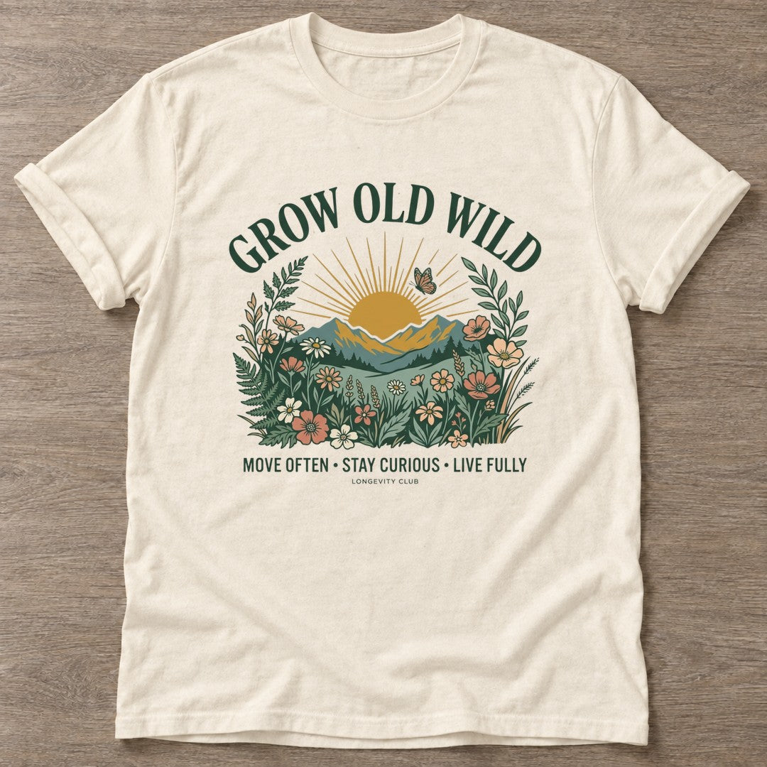 Natural Wild Heart Rising T-shirt — motivational slogan design, for women who train