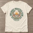 Natural Bloom Repeat T-shirt — floral strength design, for women who train