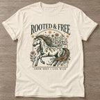 Natural Untamed Bloom T-shirt — floral strength design, for women who train