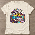 Natural Recovery Counts T-shirt — rest and recovery design, for women who train